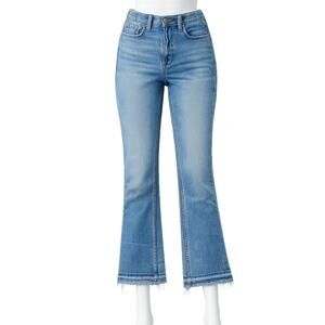 Free People Raw Hem Ankle Flare Jeans - Medium Wash - Size 27